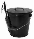 PANACEA PRODUCTS CORP Ash Can With Shovel, Black Steel, 14.5 x 12.5-In. OUTDOOR LIVING & POWER EQUIPMENT PANACEA PRODUCTS CORP   