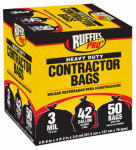 BERRY GLOBAL Heavy Duty Contractor Bags, 42 Gallons, 50-Ct.