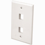 AUDIOVOX 2 Port Wall Plate, White ELECTRICAL AUDIOVOX