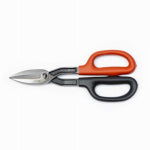 WISS Crescent Wiss A11N Tinner Snip, 9-3/4 in OAL, Curved, Straight Cut, Steel Blade, Cushion-Grip Handle, Red Handle TOOLS WISS