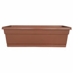 ATT SOUTHERN INC Window Box Planter With Tray, Terra Cotta Plastic, 30 In. LAWN & GARDEN ATT SOUTHERN INC