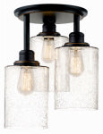 GLOBE ELECTRIC Annecy Collection Light Fixture, 3-Light, Oil-Rubbed Bonze/Seeded Glass ELECTRICAL GLOBE ELECTRIC