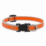 LUPINE INC Adjustable Puppy & Small Dog Collar, Reflective Orange Diamond Pattern, 1/2 x 10 - 16-In. PET & WILDLIFE SUPPLIES LUPINE INC