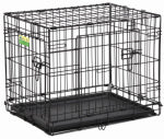 MIDWEST AIR TECH/IMPORT Dog Training Crate, 2 Doors, 24-In.