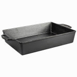 LODGE MFG Seasoned Cast Iron Casserole Pan, 9 x 13 In.