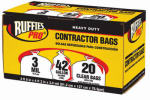 BERRY GLOBAL Contractor Bags, Clear, 42-Gal., 20-Pk. CLEANING & JANITORIAL SUPPLIES BERRY GLOBAL   