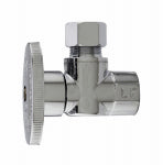 PLUMB SHOP DIV BRASSCRAFT Angle Supply Stop Valve, 1/4 Turn, Chrome, 3/8-In. Female Iron Pipe x 3/8-In. O.D. Compression PLUMBING, HEATING & VENTILATION PLUMB SHOP DIV BRASSCRAFT