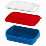 MR BAR B Q PRODUCTS LLC 2-Pc. Prep & Store Marinade Set + Cutting Board OUTDOOR LIVING & POWER EQUIPMENT MR BAR B Q PRODUCTS LLC