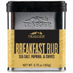 TRAEGER Traeger SPC216 Breakfast Rub, Garlic, Paprika, 5.75 oz Tin OUTDOOR LIVING & POWER EQUIPMENT TRAEGER