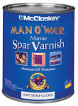 MCCLOSKEY McCloskey 080.0006507.007 Spar Varnish, 450 to 550 sq-ft/gal Coverage Area, Semi-Gloss, Clear, Liquid, 1 gal PAINT MCCLOSKEY