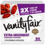 VANITY FAIR Vanity Fair 35236 Extra Absorbent Napkin, 6.38 in L, 6.38 in W, 2-Ply, Paper CLEANING & JANITORIAL SUPPLIES VANITY FAIR