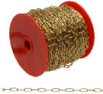 APEX TOOLS GROUP LLC #3 Brass Plated Clock Chain, 164 Ft.