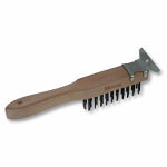 ALLWAY TOOLS INC. Heavy-Duty Wire Brush with Scraper, Wood Handle PAINT ALLWAY TOOLS INC.