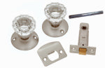 BELWITH PRODUCTS LLC Passage Door Latch Set, Glass Knobs, Satin Nickel HARDWARE & FARM SUPPLIES BELWITH PRODUCTS LLC