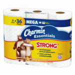 PROCTER & GAMBLE Essentials Strong Toilet Paper, 451 Sheets Per Mega Roll, 9-Pk. CLEANING & JANITORIAL SUPPLIES PROCTER & GAMBLE