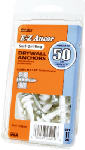 ITW BRANDS Drywall Anchors, Self-Drilling, Plastic, #50, 20-Pk.