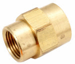 ANDERSON METALS CORP Red Brass Threaded Coupling, Lead-Free, 1/4 x 1/8-In.