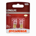 OSRAM SYLVANIA INC 1895 Long Life Miniature Clear Bulb, 1895LL BP2, 2-Pk. AUTOMOTIVE OSRAM SYLVANIA INC   