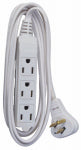 PT HO WAH GENTING Extension Cord, 16/3 SPT-2 White Vinyl Low Profile Grounded Slender Plug, 8-Ft. ELECTRICAL PT HO WAH GENTING