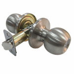 TAIWAN FU HSING INDUSTRIAL CO Entry Lockset, Ball-Style Knob, Stainless Steel HARDWARE & FARM SUPPLIES TAIWAN FU HSING INDUSTRIAL CO