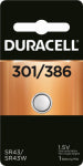 DURACELL DISTRIBUTING NC Watch Battery, #301/386, Silver Oxide, 1.5-Volt ELECTRICAL DURACELL DISTRIBUTING NC