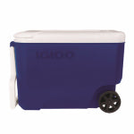 IGLOO CORPORATION Wheelie Rolling Cooler, Majestic Blue, 38-Qts. OUTDOOR LIVING & POWER EQUIPMENT IGLOO CORPORATION