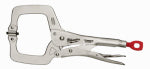MILWAUKEE Milwaukee Torque Lock 48-22-3521 Locking C-Clamp, 11 in OAL, 4 in Max Opening Size, 4 in D Throat, Alloy Steel TOOLS MILWAUKEE