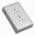 WIREMOLD COMPANY Metal Outlet Box With Duplex/Faceplate Outlet Kit, White ELECTRICAL WIREMOLD COMPANY