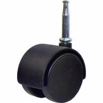 RICHELIEU AMERICA LTD Dual Wheel Caster, Black With Wood Stem, 2-In., 2-Pk. HARDWARE & FARM SUPPLIES RICHELIEU AMERICA LTD
