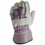 BIG TIME PRODUCTS LLC Work Gloves, Leather-Palm, Cotton Back, Men's XL CLOTHING, FOOTWEAR & SAFETY GEAR BIG TIME PRODUCTS LLC