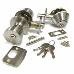 UNITED STATES HDW MFG/U S HARDWARE RV Knob & Deadbolt Door Lock Set, Brass AUTOMOTIVE UNITED STATES HDW MFG/U S HARDWARE