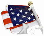 ANNIN FLAGMAKERS U.S. Flag Set With 3 x 5-Ft. Flag, 6-Ft. Pole OUTDOOR LIVING & POWER EQUIPMENT ANNIN FLAGMAKERS