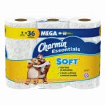 PROCTER & GAMBLE Essentials Soft Toilet Paper, 352 Sheets Per Mega Roll, 9-Pk. CLEANING & JANITORIAL SUPPLIES PROCTER & GAMBLE