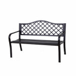 IMPERIAL POWER CO LTD Park Bench, Black Steel Frame