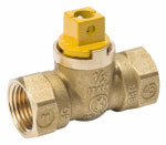 B&K LLC Gas Ball Valve, Forged Brass, 1/2 In.