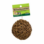 WARE MANUFACTURING INC Willow Branch Ball, All Natural Chew, Small Pets, 4-In. PET & WILDLIFE SUPPLIES WARE MANUFACTURING INC