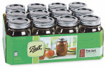 NEWELL BRANDS DISTRIBUTION LLC Tapered Mason Jars with Closures, 16 oz., 12-Pk HOUSEWARES NEWELL BRANDS DISTRIBUTION LLC